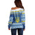 Ukraine Christmas Off Shoulder Sweater Ded Moroz And Snegurochka - Wonder Print Shop
