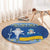 Ukraine Christmas Round Carpet Ded Moroz And Snegurochka - Wonder Print Shop