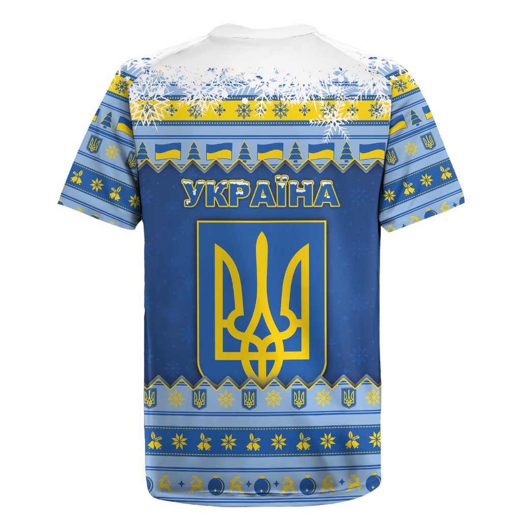 Ukraine Christmas Rugby Jersey Ded Moroz And Snegurochka - Wonder Print Shop