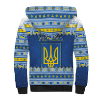 Ukraine Christmas Sherpa Hoodie Ded Moroz And Snegurochka - Wonder Print Shop