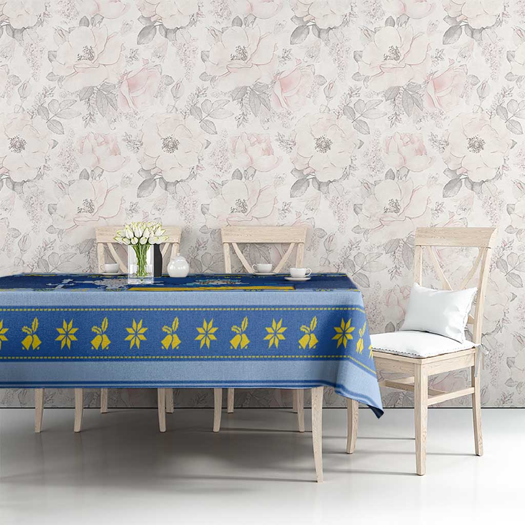 Ukraine Christmas Tablecloth Ded Moroz And Snegurochka - Wonder Print Shop