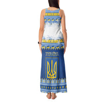 Ukraine Christmas Tank Maxi Dress Ded Moroz And Snegurochka - Wonder Print Shop