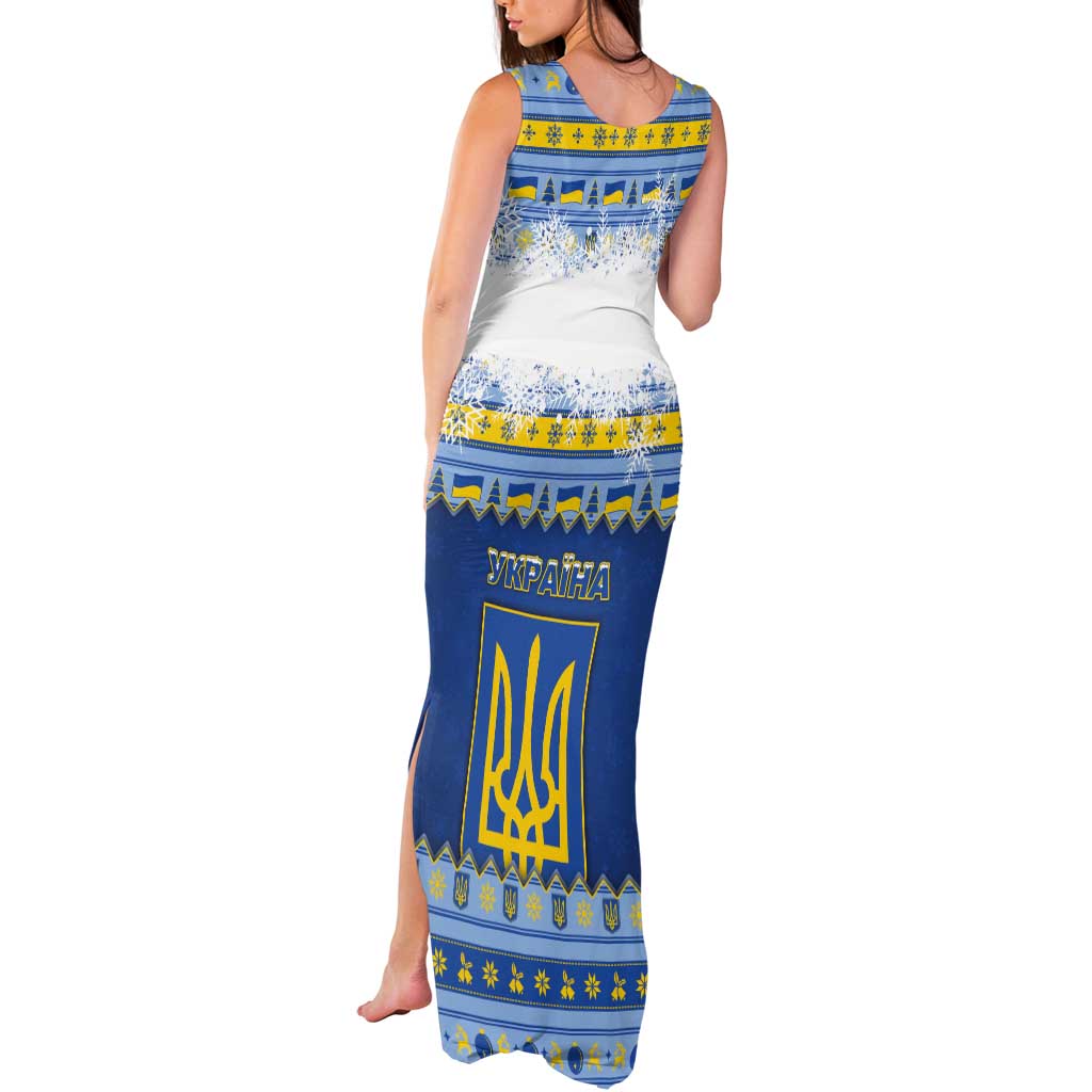 Ukraine Christmas Tank Maxi Dress Ded Moroz And Snegurochka - Wonder Print Shop