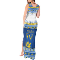 Ukraine Christmas Tank Maxi Dress Ded Moroz And Snegurochka - Wonder Print Shop