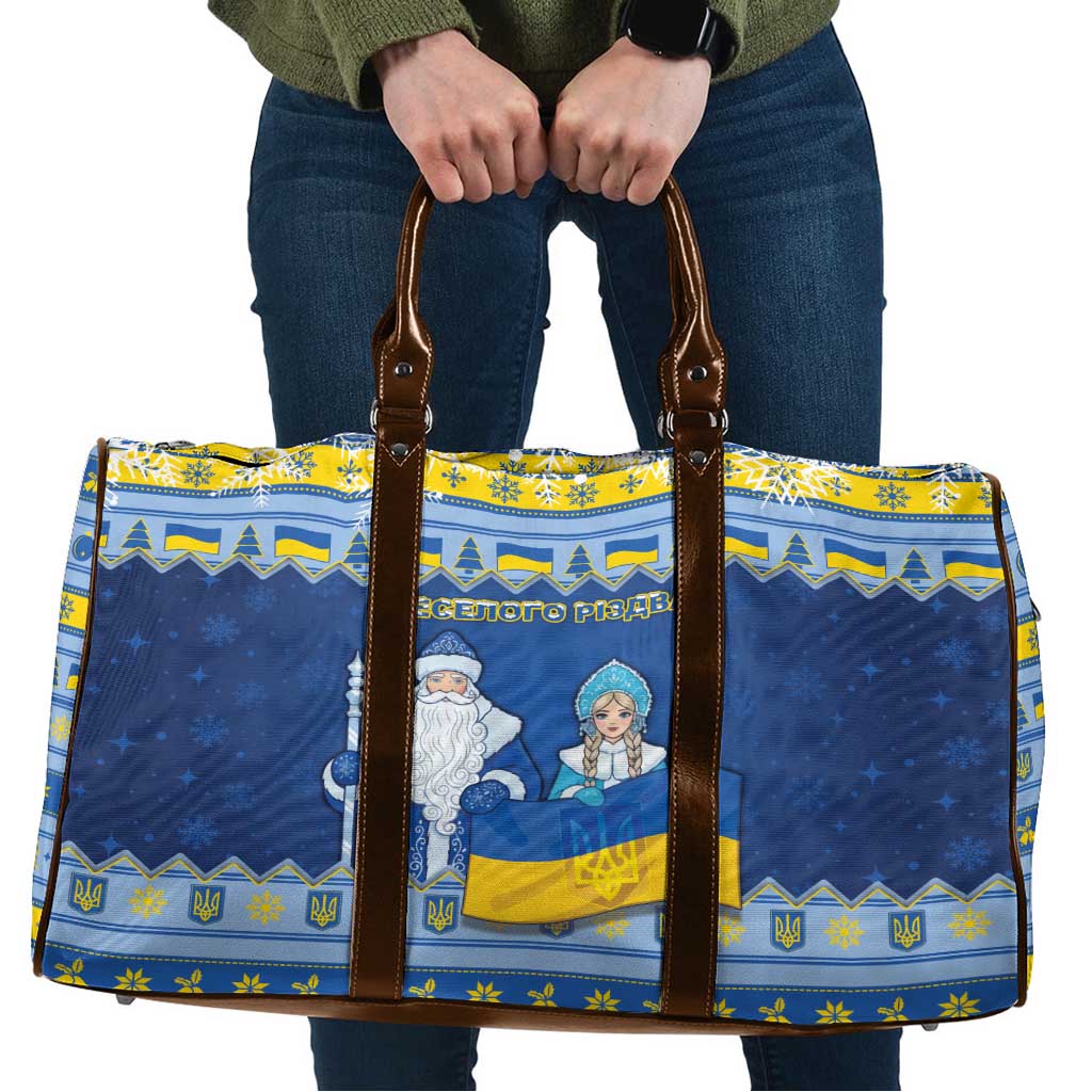 Ukraine Christmas Travel Bag Ded Moroz And Snegurochka - Wonder Print Shop