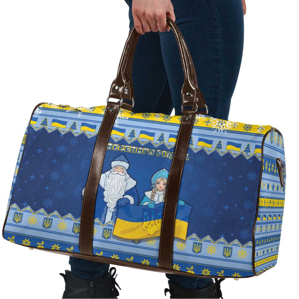 Ukraine Christmas Travel Bag Ded Moroz And Snegurochka - Wonder Print Shop