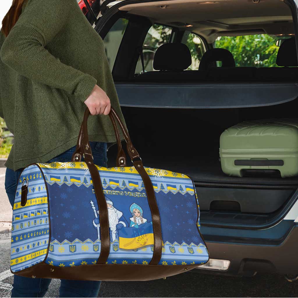 Ukraine Christmas Travel Bag Ded Moroz And Snegurochka - Wonder Print Shop