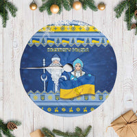 Ukraine Christmas Tree Skirt Ded Moroz And Snegurochka - Wonder Print Shop