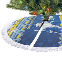 Ukraine Christmas Tree Skirt Ded Moroz And Snegurochka - Wonder Print Shop