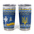 Ukraine Christmas Tumbler Cup Ded Moroz And Snegurochka - Wonder Print Shop