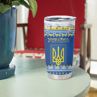 Ukraine Christmas Tumbler Cup Ded Moroz And Snegurochka - Wonder Print Shop