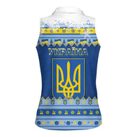 Ukraine Christmas Women Sleeveless Polo Shirt Ded Moroz And Snegurochka - Wonder Print Shop