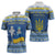 Ukraine Christmas Zipper Polo Shirt Ded Moroz And Snegurochka - Wonder Print Shop