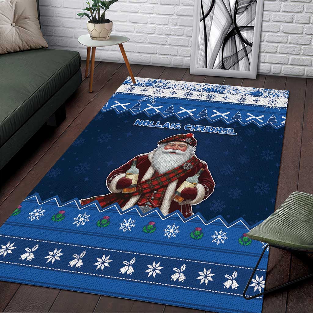Scotland Christmas Area Rug Scottish Santa Claus - Wonder Print Shop