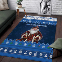 Scotland Christmas Area Rug Scottish Santa Claus - Wonder Print Shop