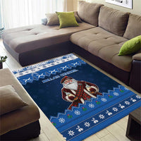 Scotland Christmas Area Rug Scottish Santa Claus - Wonder Print Shop