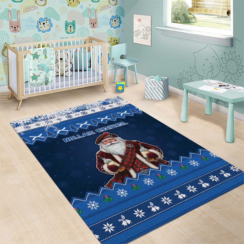 Scotland Christmas Area Rug Scottish Santa Claus - Wonder Print Shop