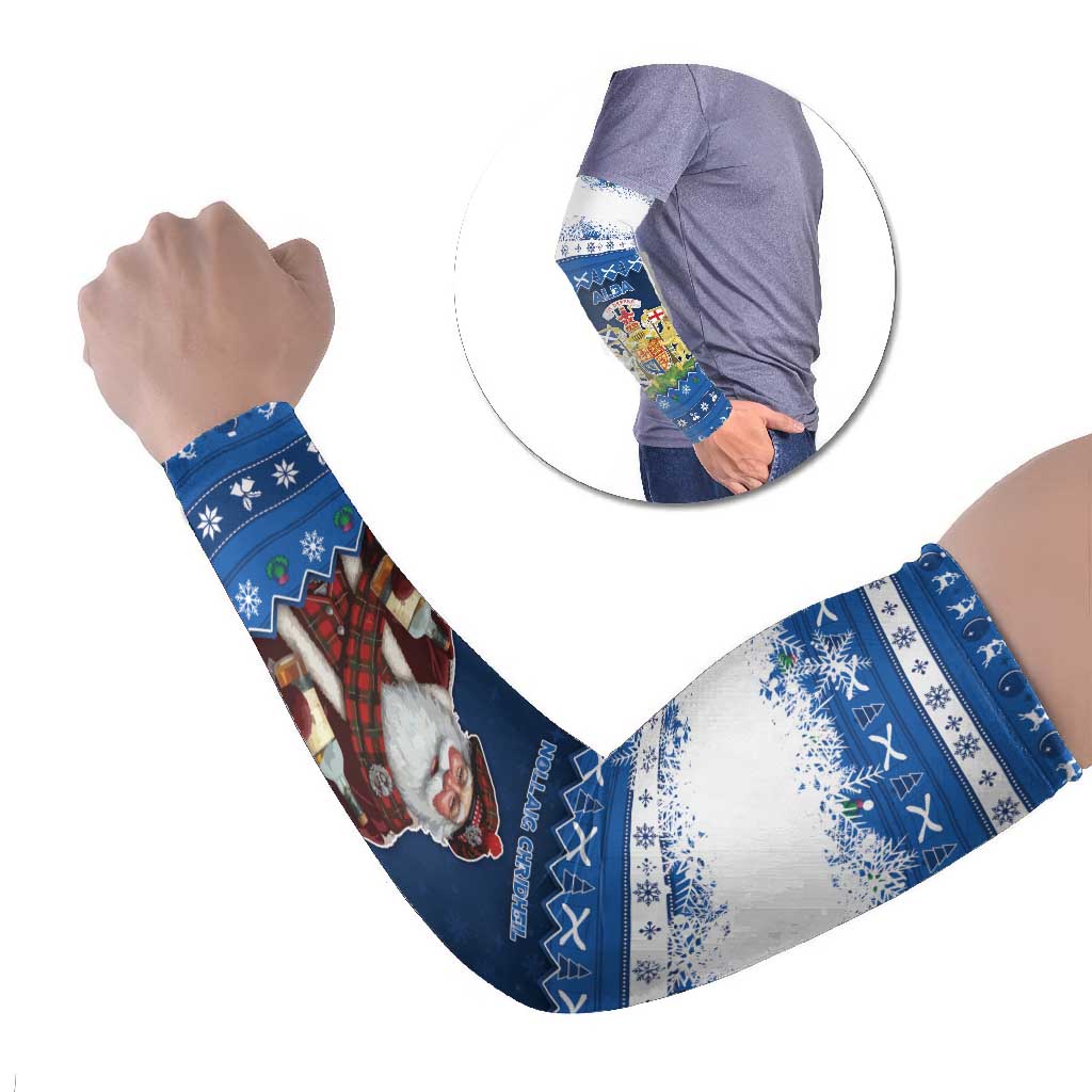 Scotland Christmas Arm Sleeves Scottish Santa Claus - Wonder Print Shop