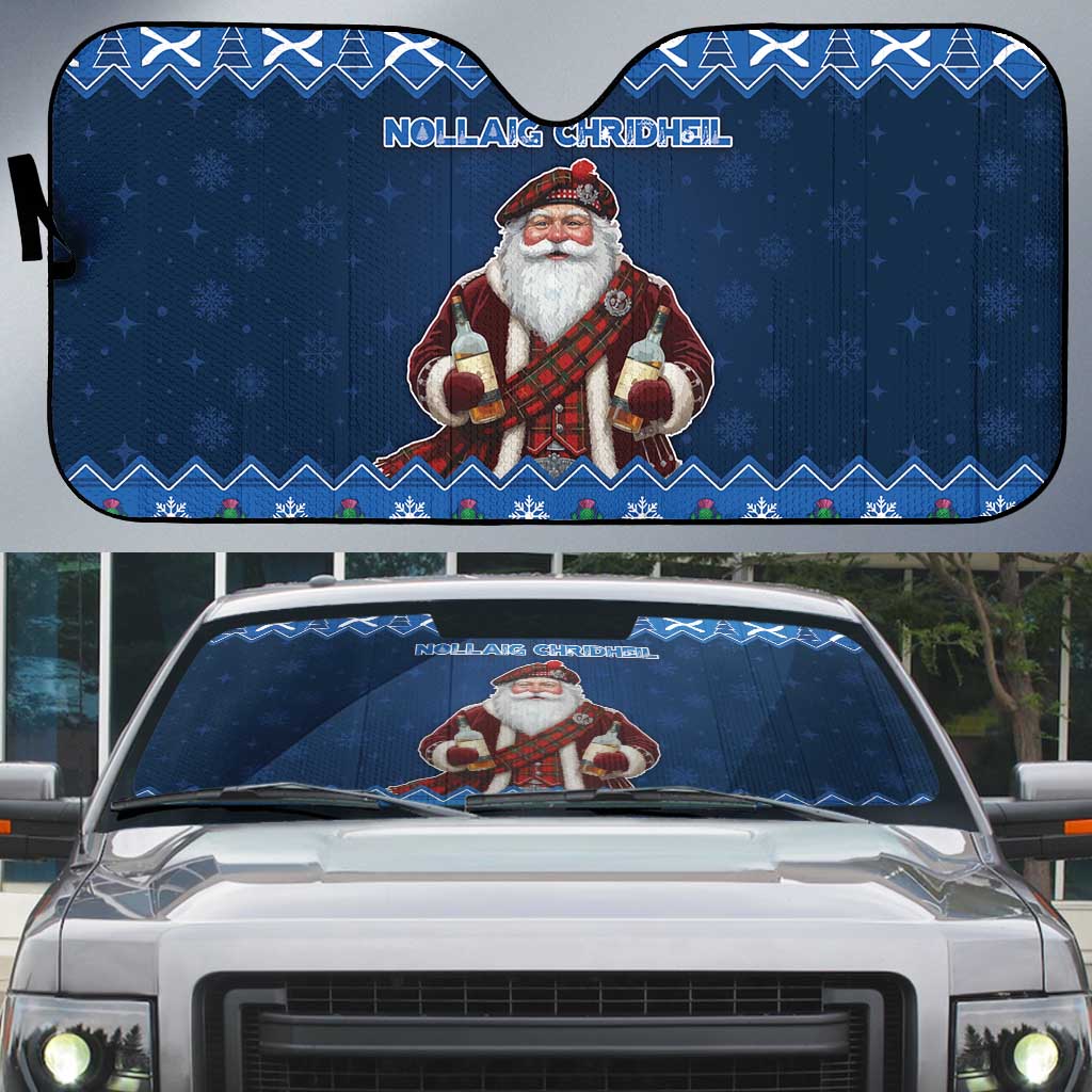 Scotland Christmas Auto Sun Shade Scottish Santa Claus - Wonder Print Shop