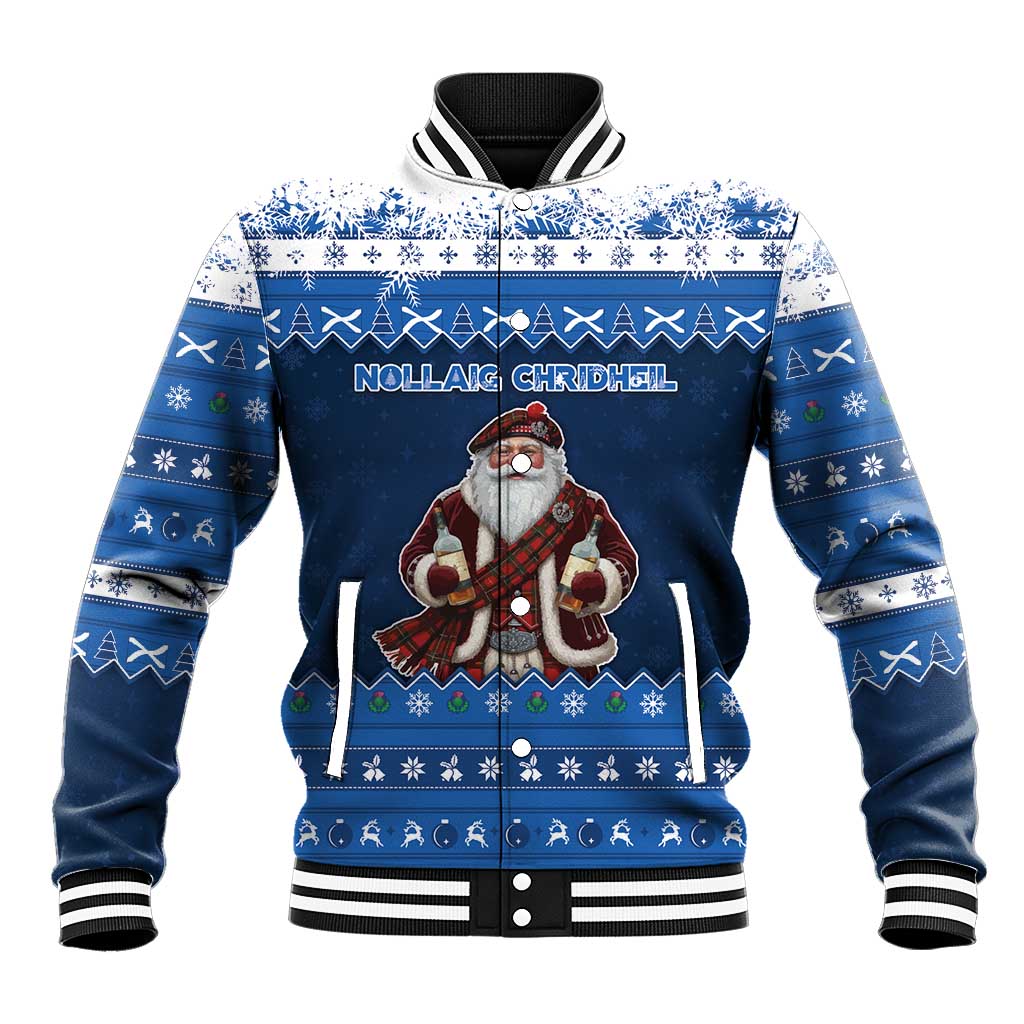 Scotland Christmas Baseball Jacket Scottish Santa Claus - Wonder Print Shop