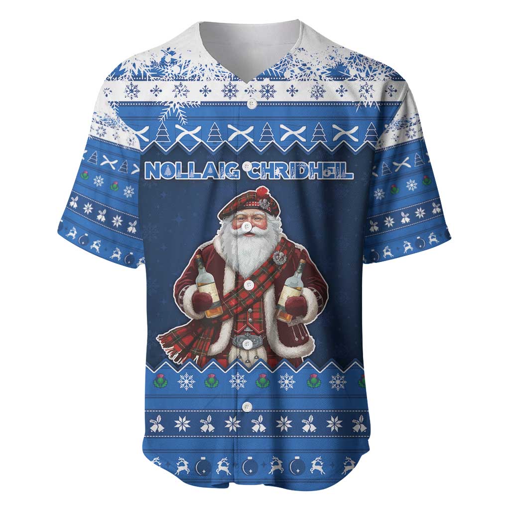 Scotland Christmas Baseball Jersey Scottish Santa Claus - Wonder Print Shop