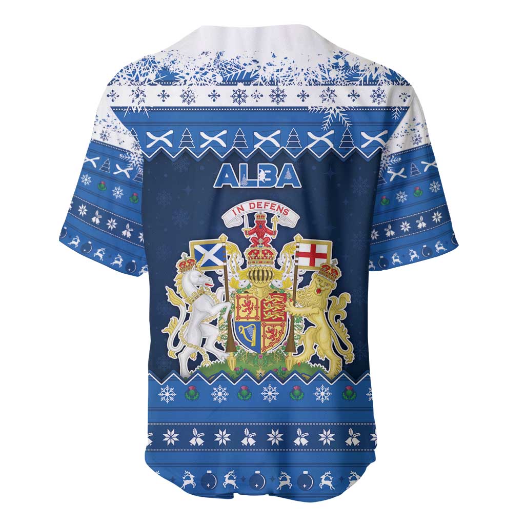 Scotland Christmas Baseball Jersey Scottish Santa Claus - Wonder Print Shop
