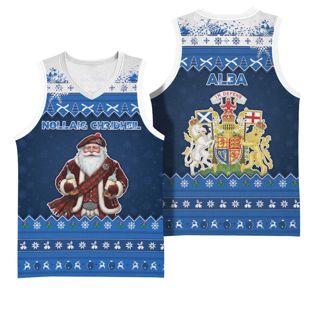 Scotland Christmas Basketball Jersey Scottish Santa Claus - Wonder Print Shop