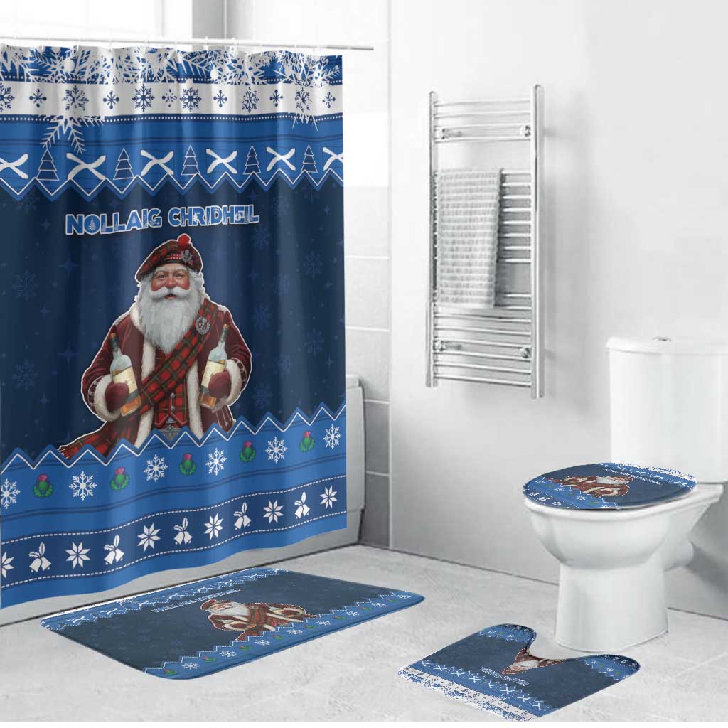 Scotland Christmas Bathroom Set Scottish Santa Claus - Wonder Print Shop