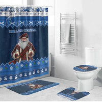 Scotland Christmas Bathroom Set Scottish Santa Claus - Wonder Print Shop