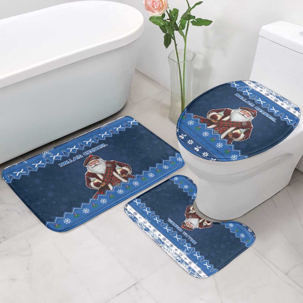 Scotland Christmas Bathroom Set Scottish Santa Claus - Wonder Print Shop