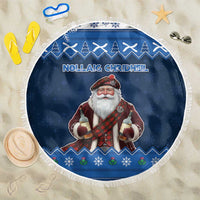 Scotland Christmas Beach Blanket Scottish Santa Claus - Wonder Print Shop