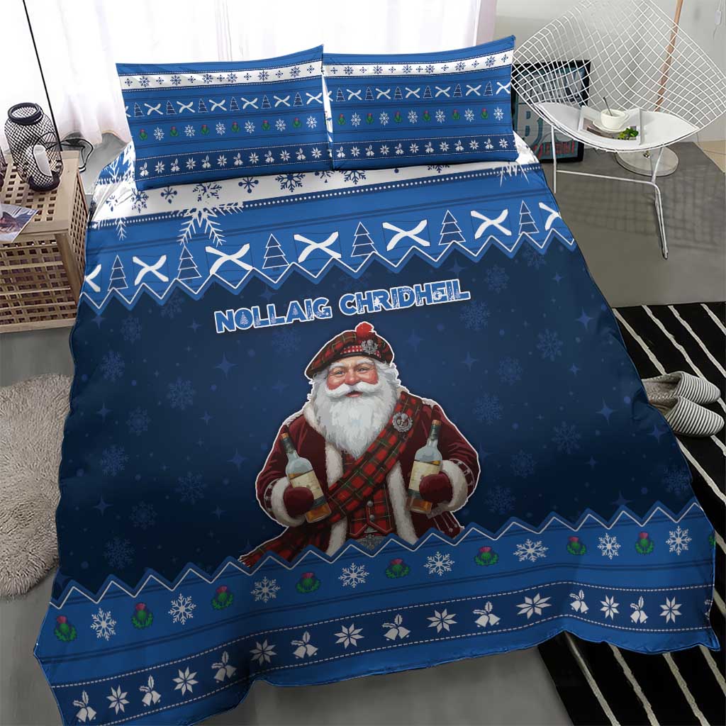 Scotland Christmas Bedding Set Scottish Santa Claus - Wonder Print Shop