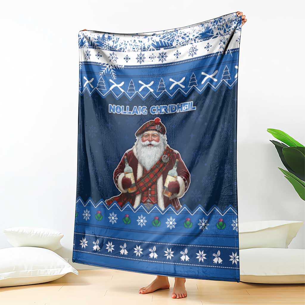 Scotland Christmas Blanket Scottish Santa Claus - Wonder Print Shop