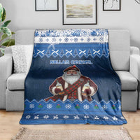 Scotland Christmas Blanket Scottish Santa Claus - Wonder Print Shop