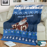 Scotland Christmas Blanket Scottish Santa Claus - Wonder Print Shop