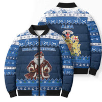 Scotland Christmas Bomber Puffer Jacket Scottish Santa Claus - Wonder Print Shop
