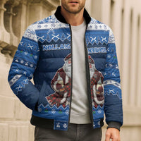 Scotland Christmas Bomber Puffer Jacket Scottish Santa Claus - Wonder Print Shop