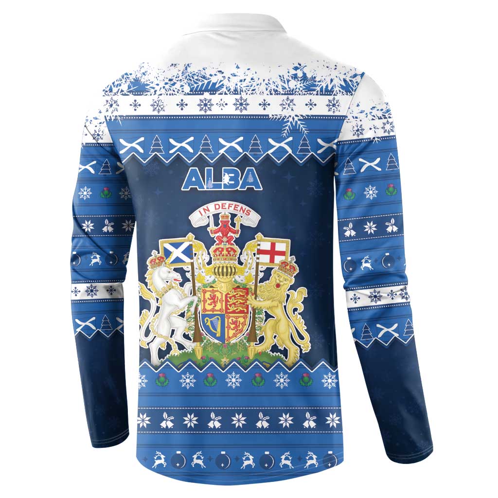 Scotland Christmas Button Sweatshirt Scottish Santa Claus - Wonder Print Shop