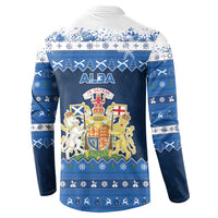 Scotland Christmas Button Sweatshirt Scottish Santa Claus - Wonder Print Shop