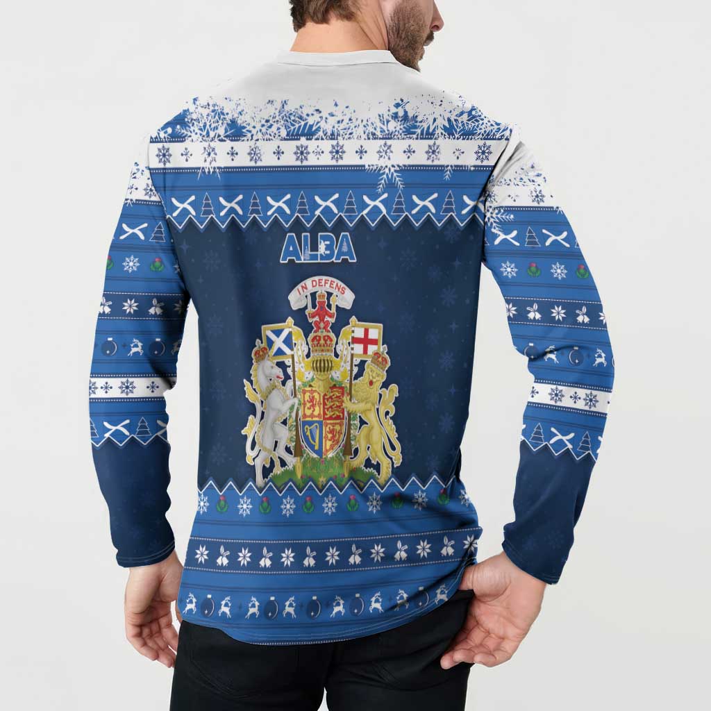 Scotland Christmas Button Sweatshirt Scottish Santa Claus - Wonder Print Shop