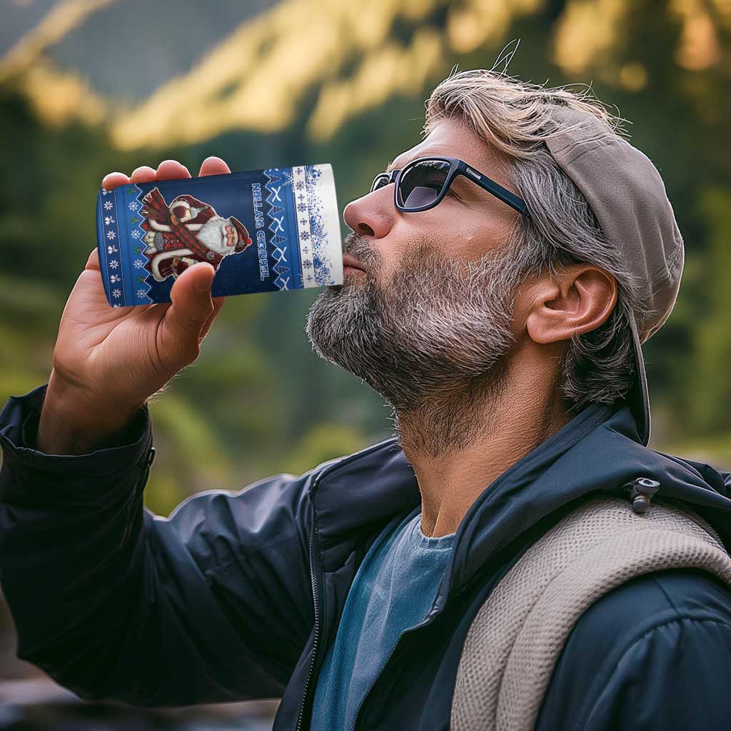 Scotland Christmas 4 in 1 Can Cooler Tumbler Scottish Santa Claus - Wonder Print Shop