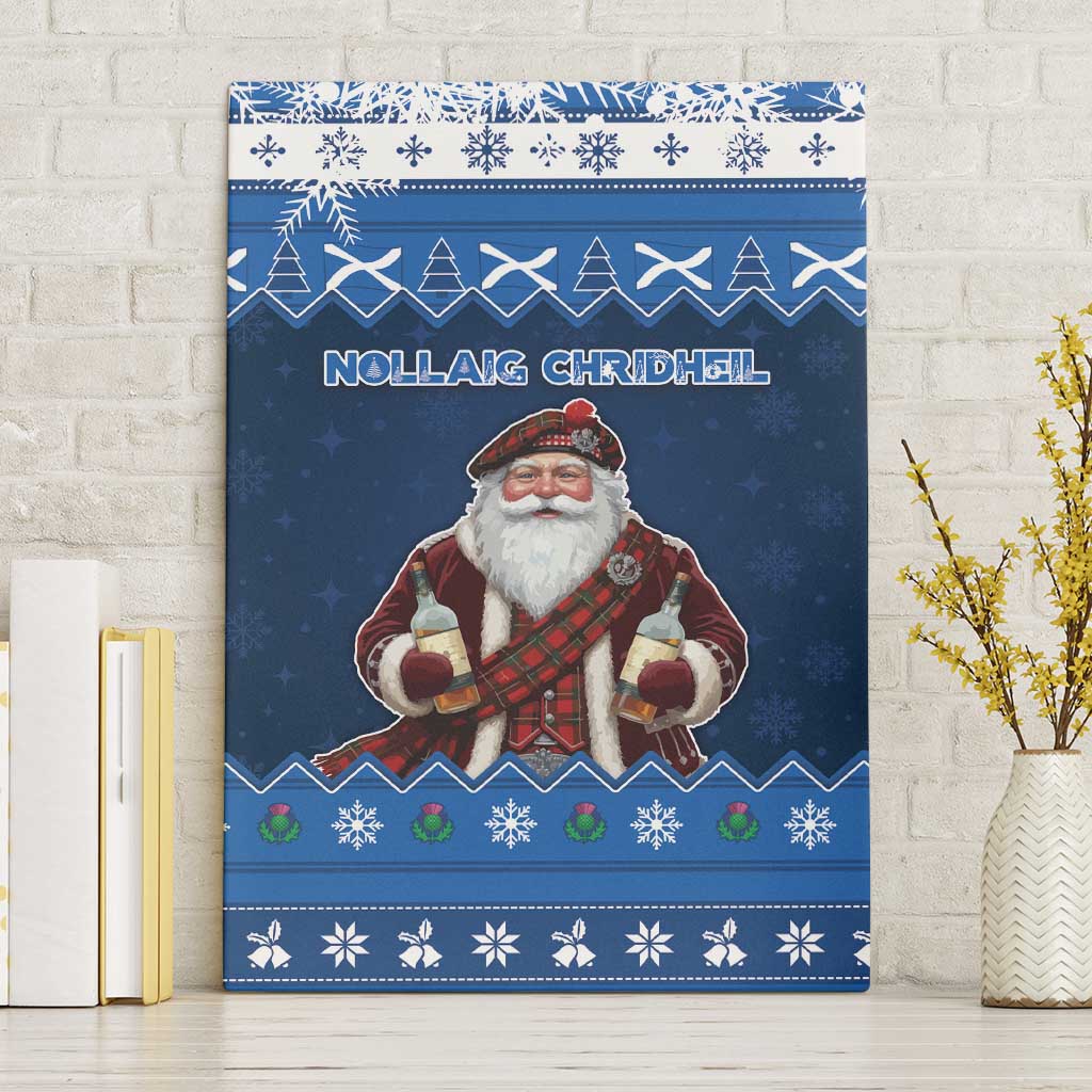 Scotland Christmas Canvas Wall Art Scottish Santa Claus - Wonder Print Shop