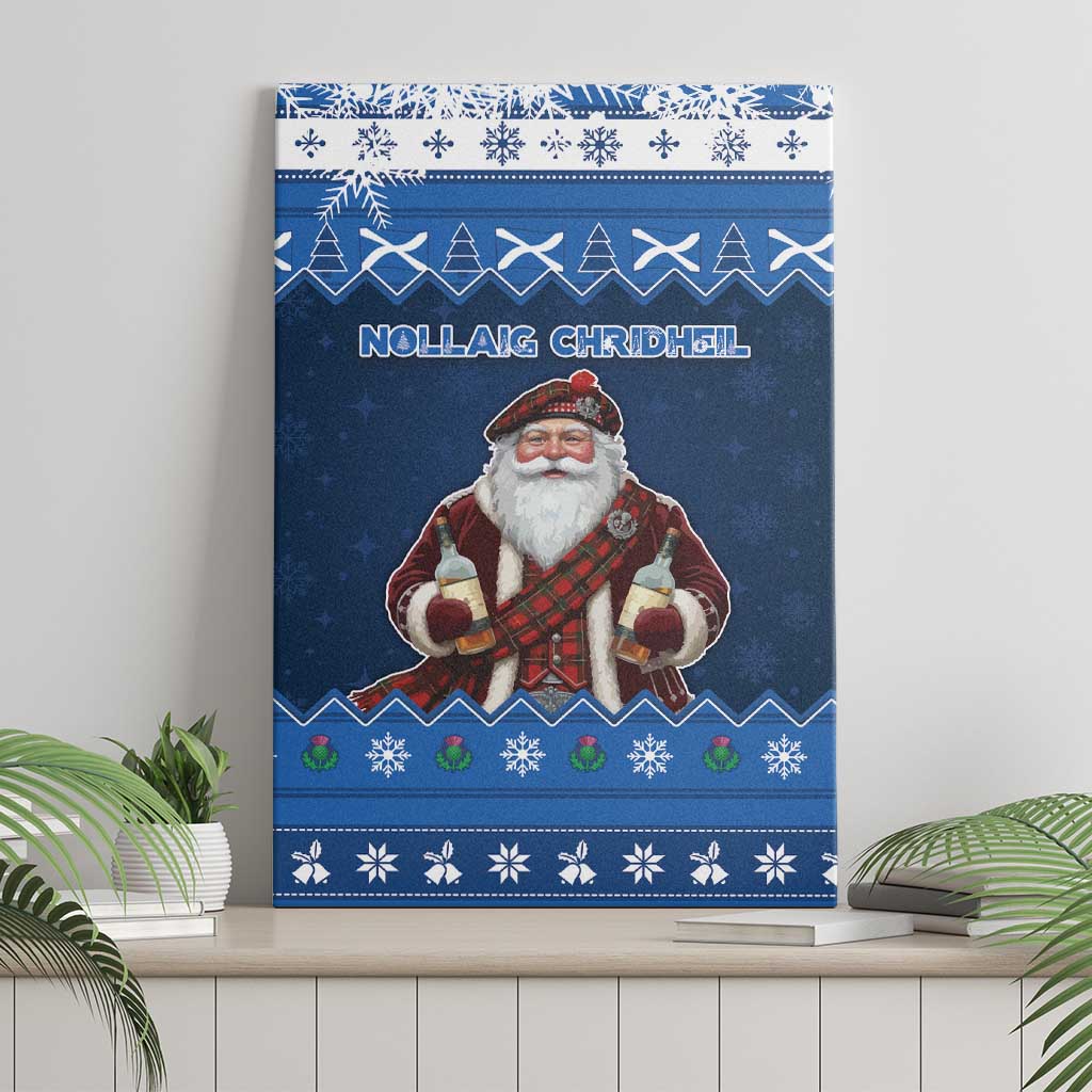 Scotland Christmas Canvas Wall Art Scottish Santa Claus - Wonder Print Shop