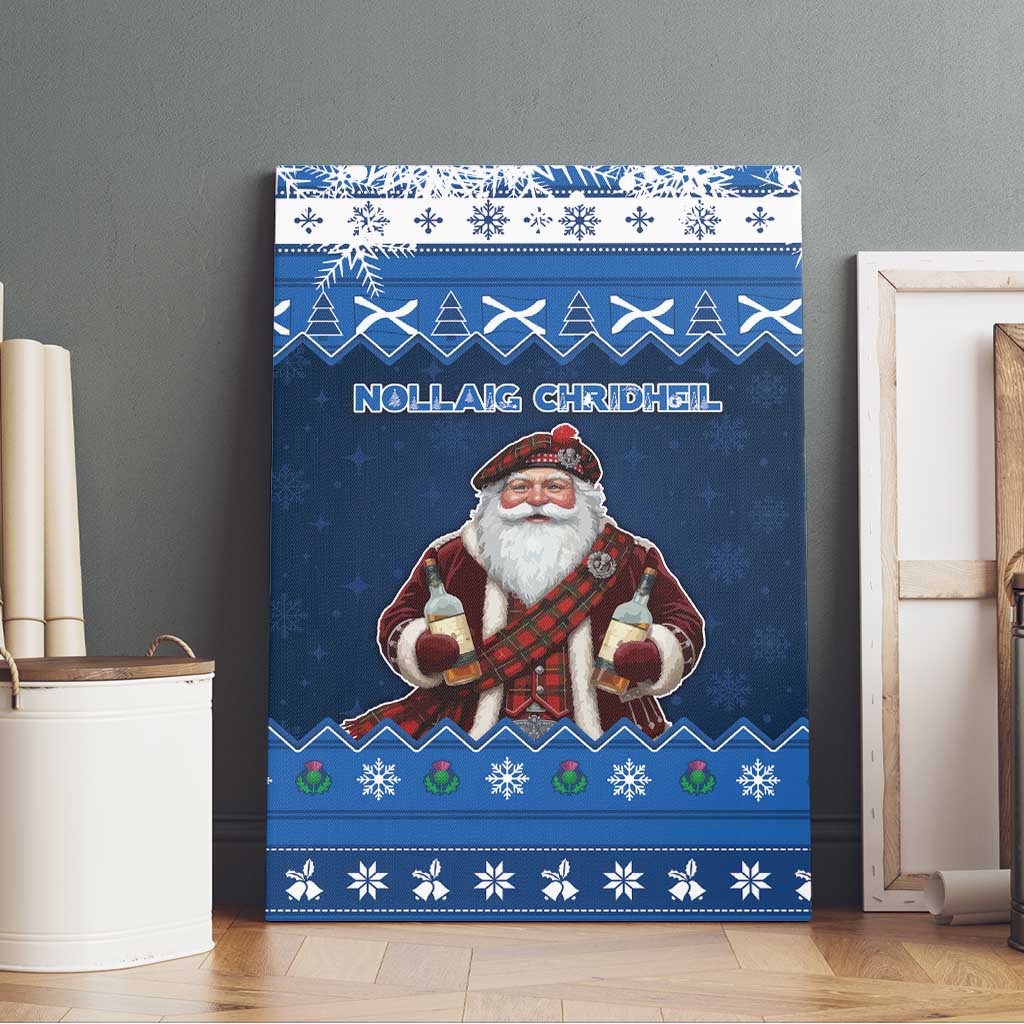 Scotland Christmas Canvas Wall Art Scottish Santa Claus - Wonder Print Shop