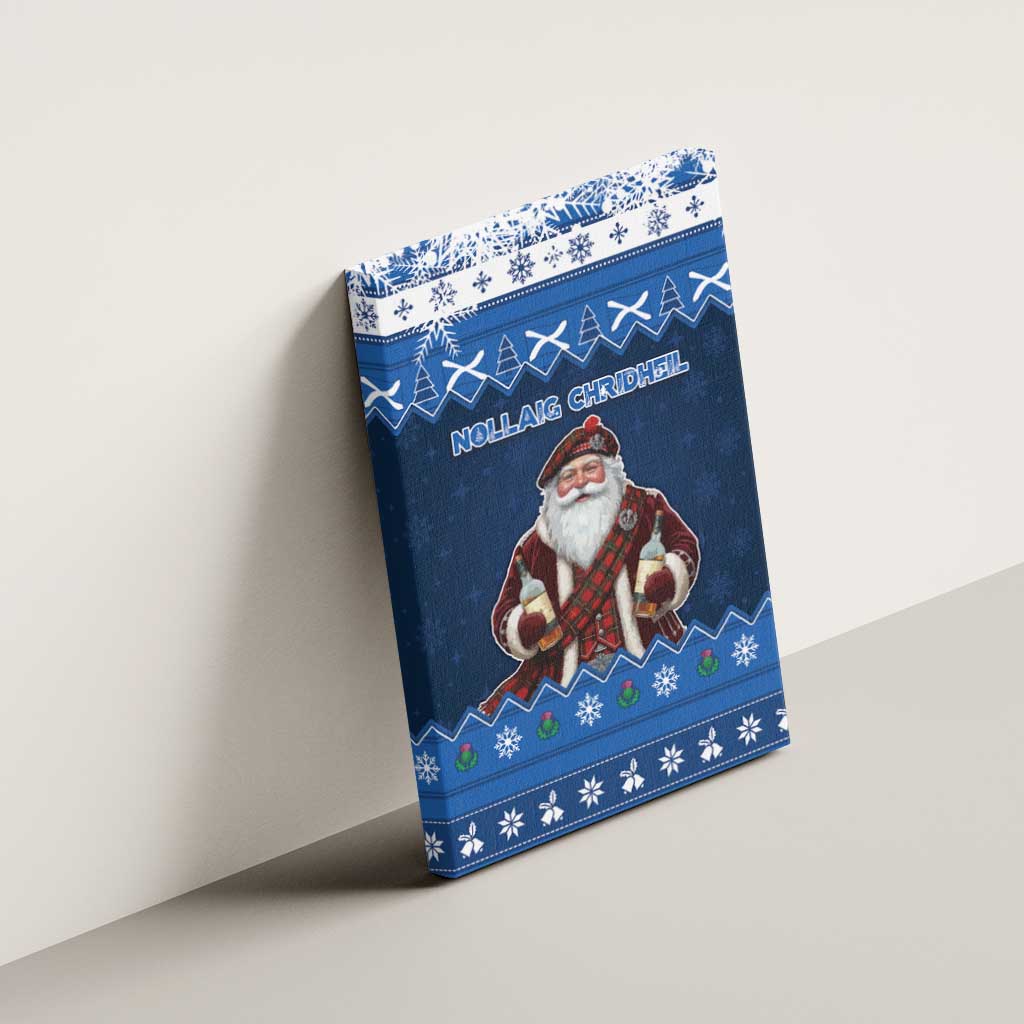 Scotland Christmas Canvas Wall Art Scottish Santa Claus - Wonder Print Shop
