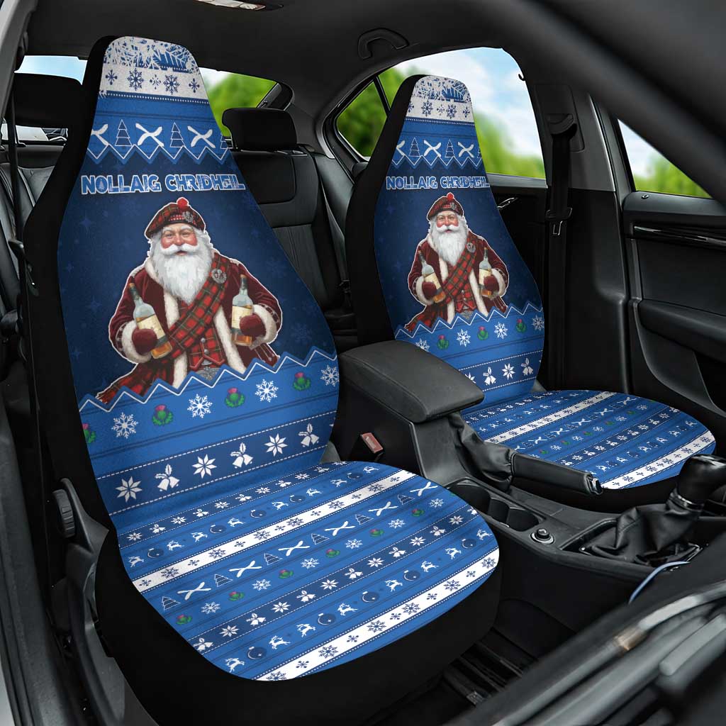 Scotland Christmas Car Seat Cover Scottish Santa Claus - Wonder Print Shop