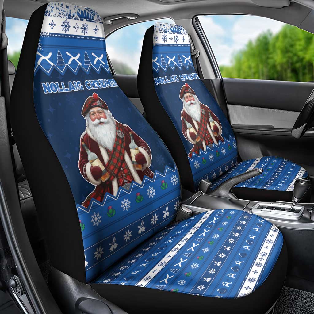 Scotland Christmas Car Seat Cover Scottish Santa Claus - Wonder Print Shop