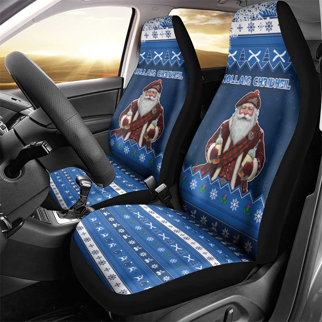 Scotland Christmas Car Seat Cover Scottish Santa Claus - Wonder Print Shop