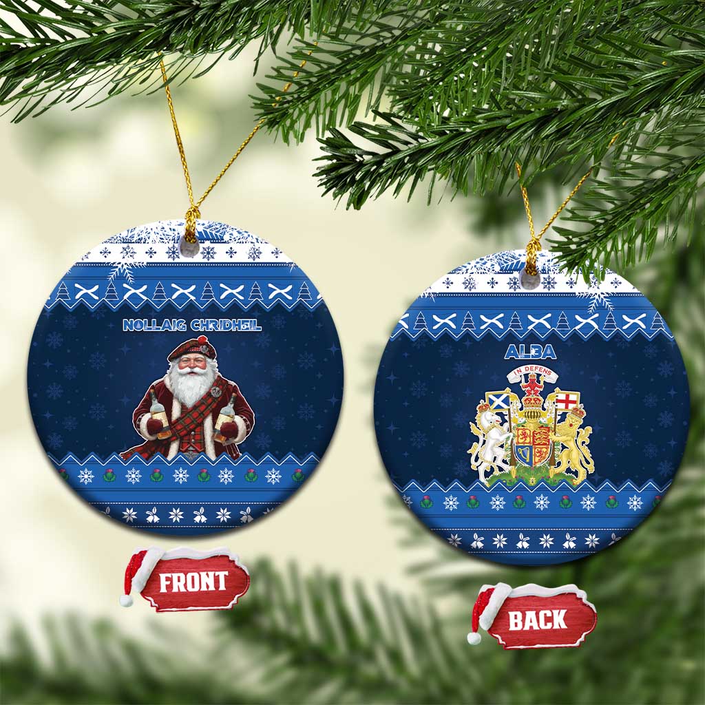 Scotland Christmas Ceramic Ornament Scottish Santa Claus - Wonder Print Shop