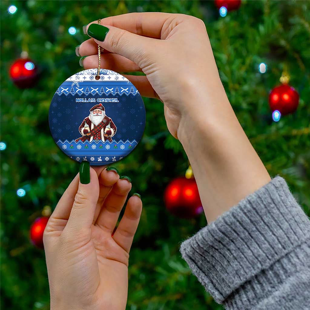 Scotland Christmas Ceramic Ornament Scottish Santa Claus - Wonder Print Shop